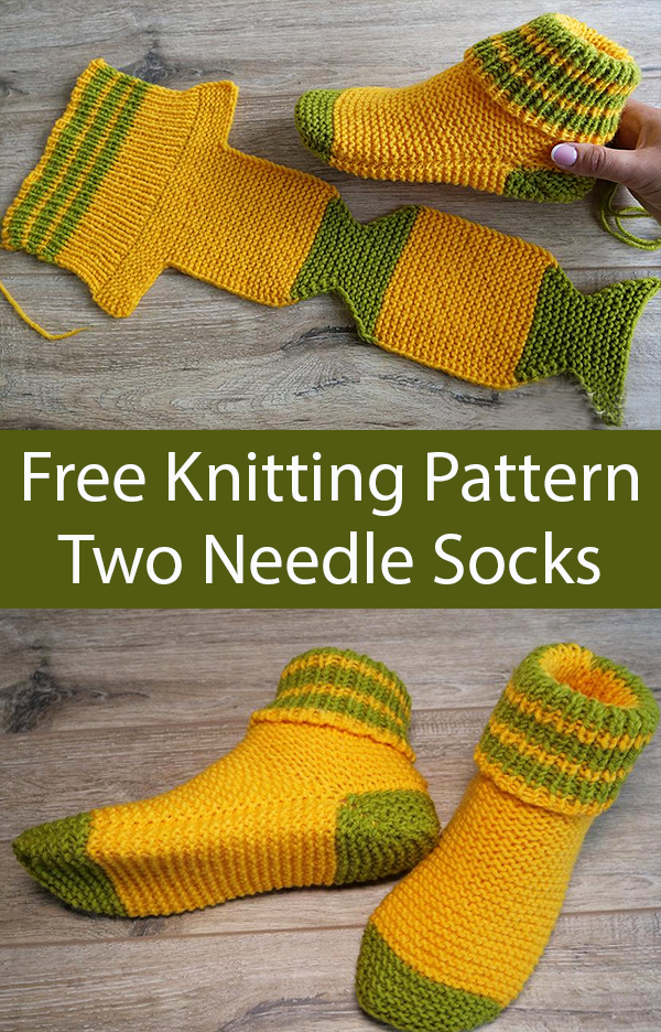 Free Knitting Pattern for Two Needle Socks