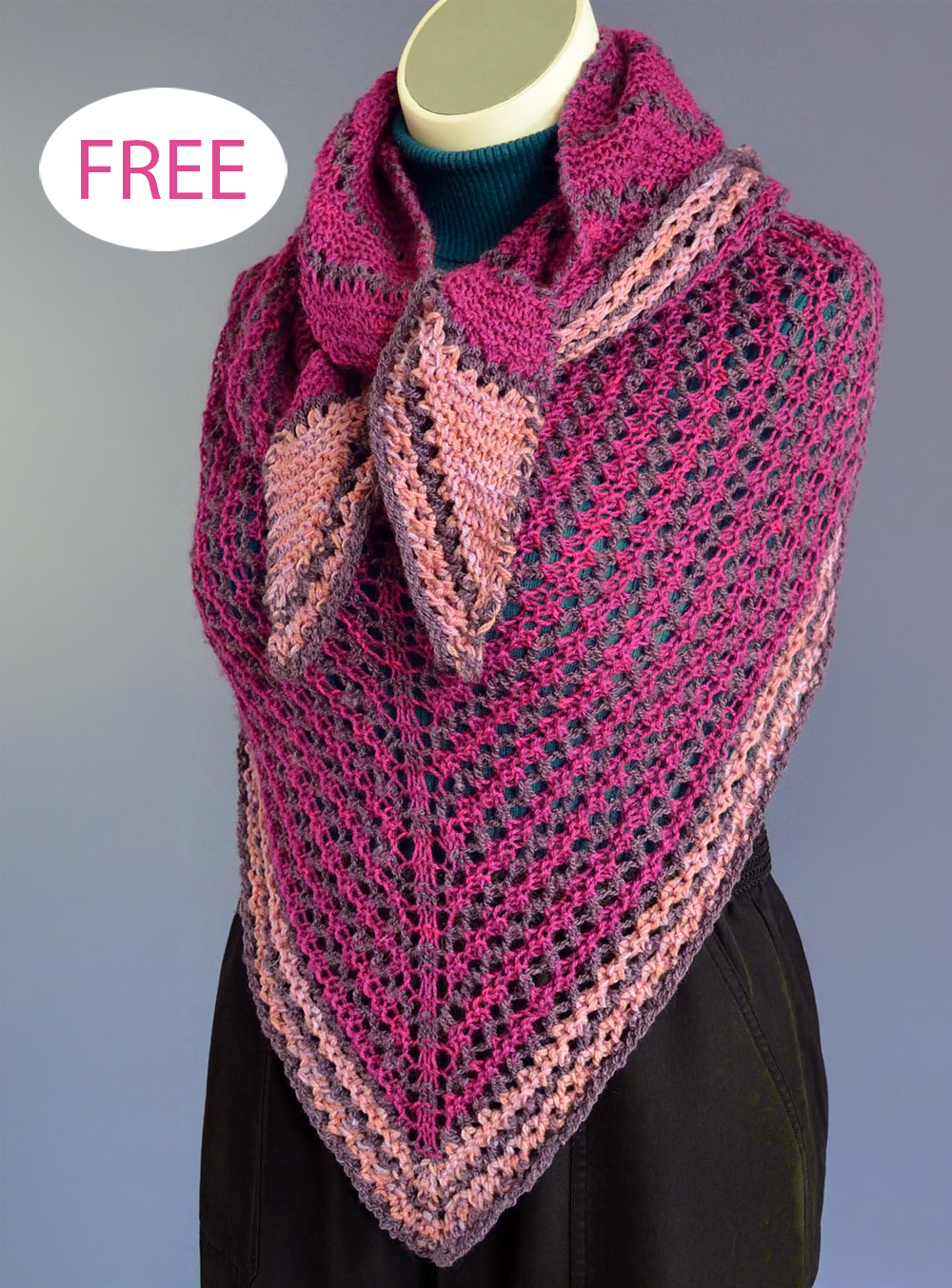 Free U-Turn Shawl  Knitting Pattern