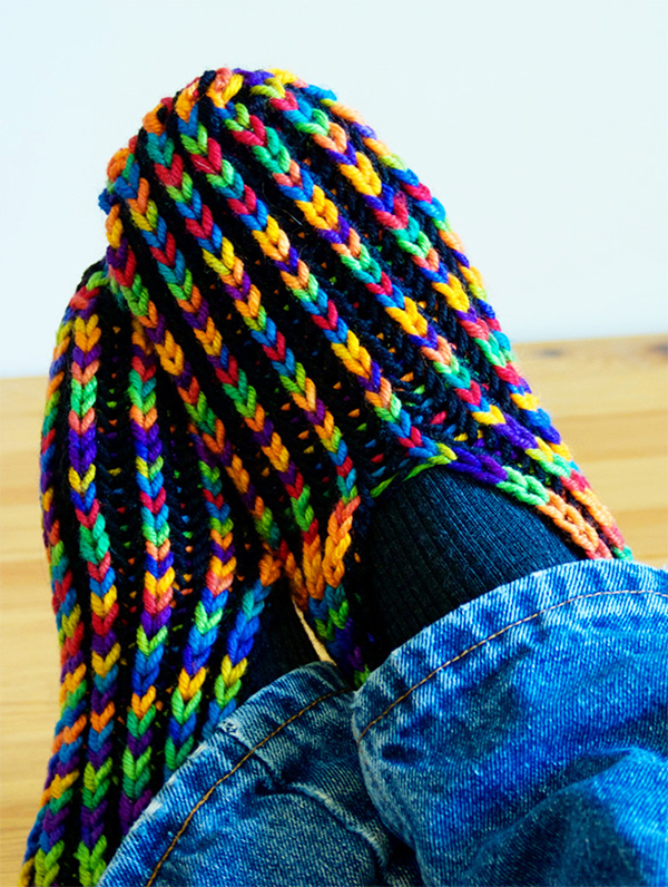 Free Knitting Pattern for Uberib Slippers