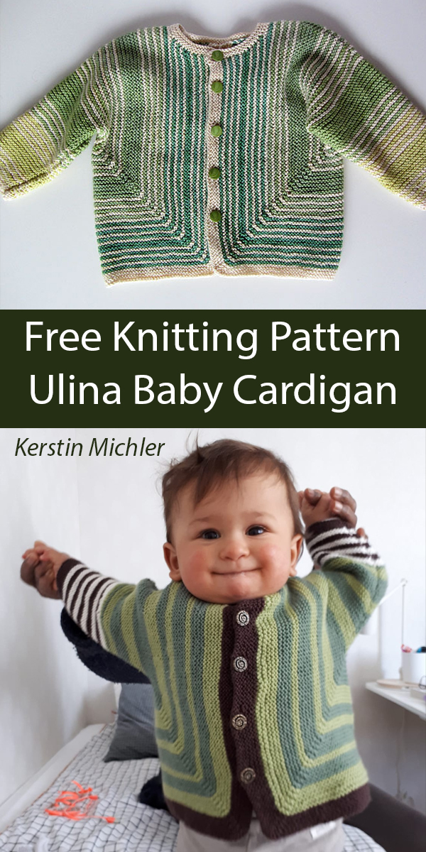 Baby Ulina Cardigan Free Knitting Pattern Easy Garter Stitch