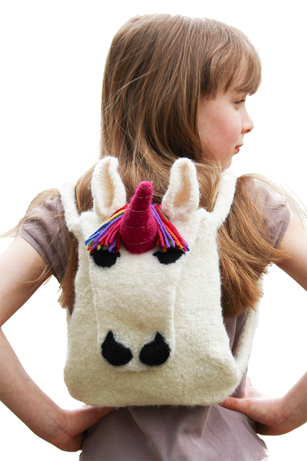 Knitting Pattern for Unicorn Backpack