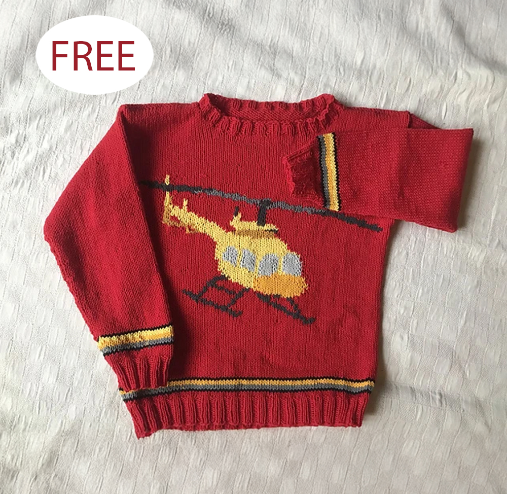 Free Child's Sweater Knitting Pattern Up Like a Bird Sweater