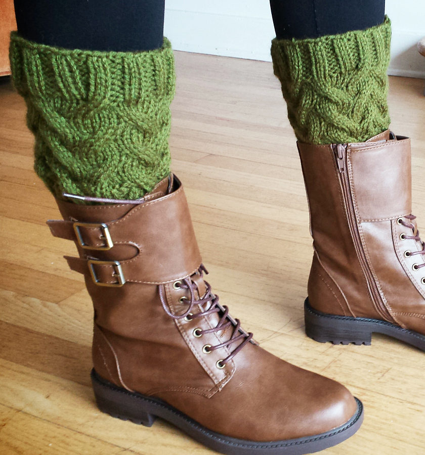 Free Knitting Pattern for Up on Top Boot Cuffs