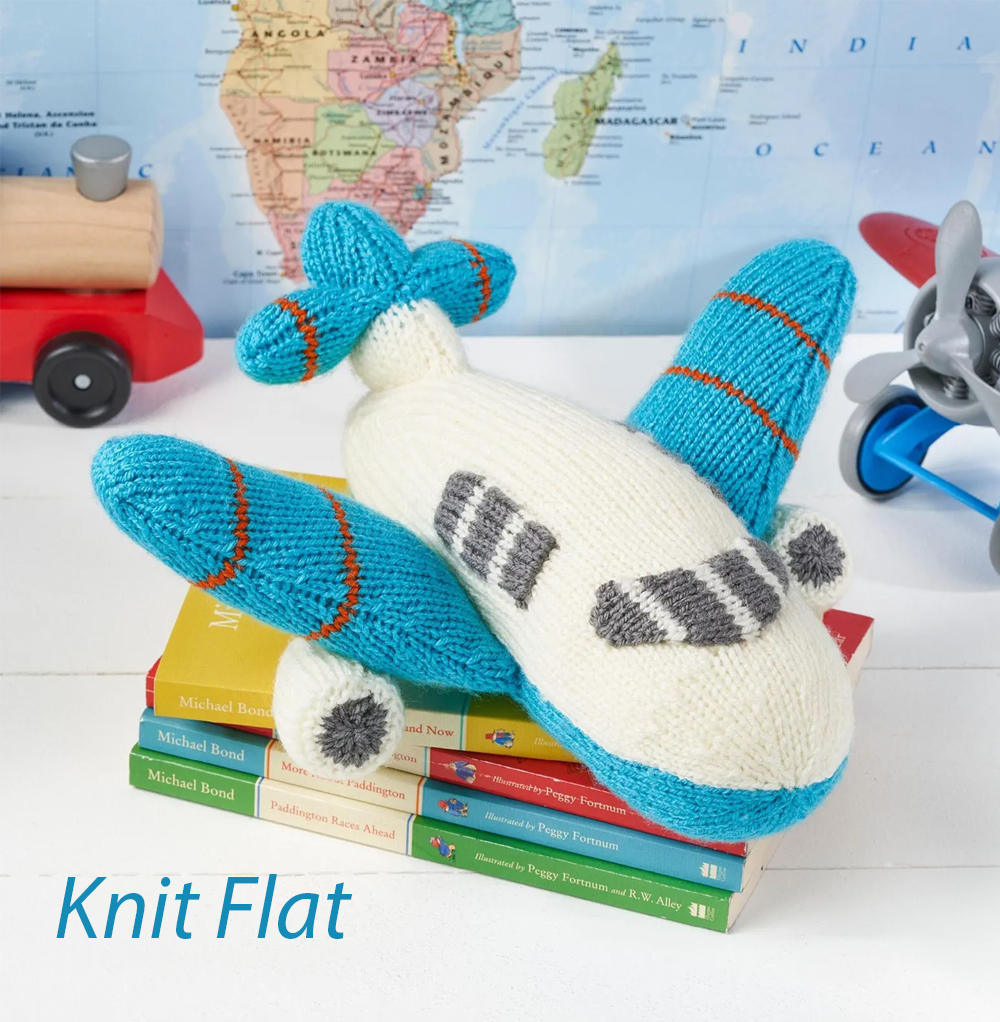 Knitting Pattern Up Up and Away Jet Plane