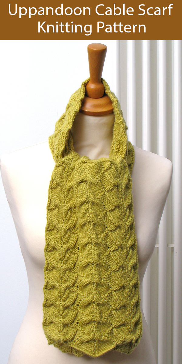 Knitting Pattern for Uppandoon Cable Scarf