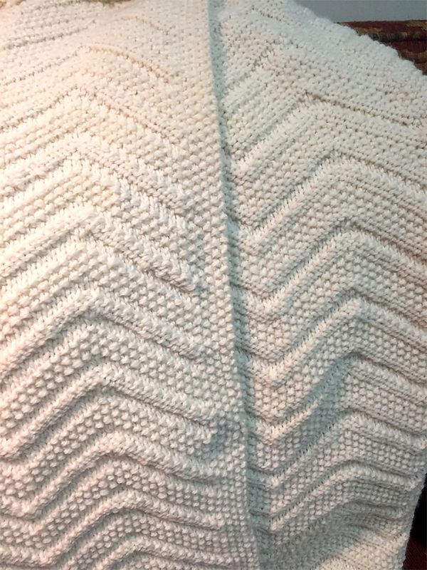 Knitting Pattern for Upsy-Daisy Reversible Baby Blanket