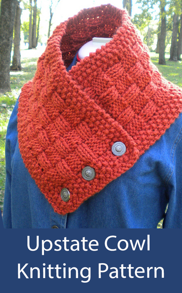 Upstate Cowl Knitting Pattern Buttoned Scarf