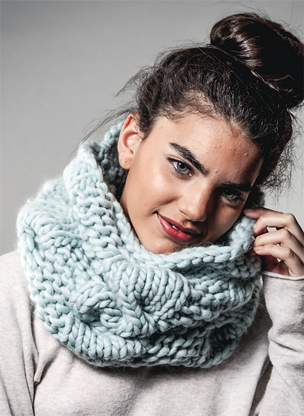 Free Knitting Pattern for Quick Urban Snood