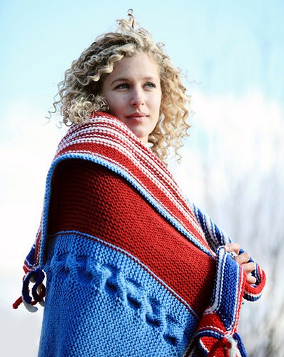 Free knitting pattern for USA Throw