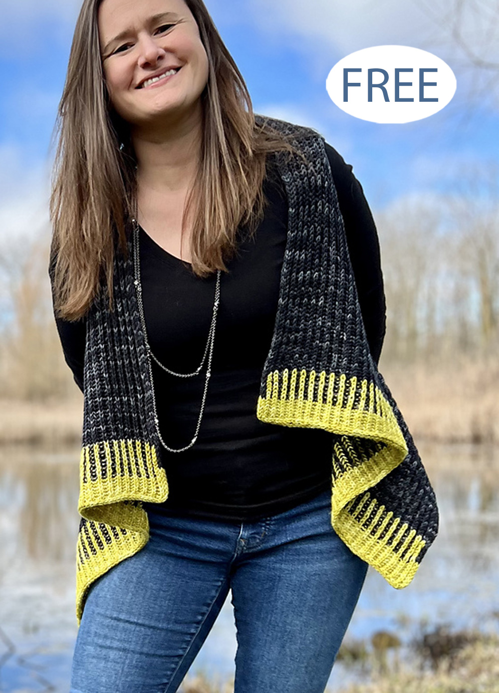 Free Womens Vacillate Vest Knitting Pattern