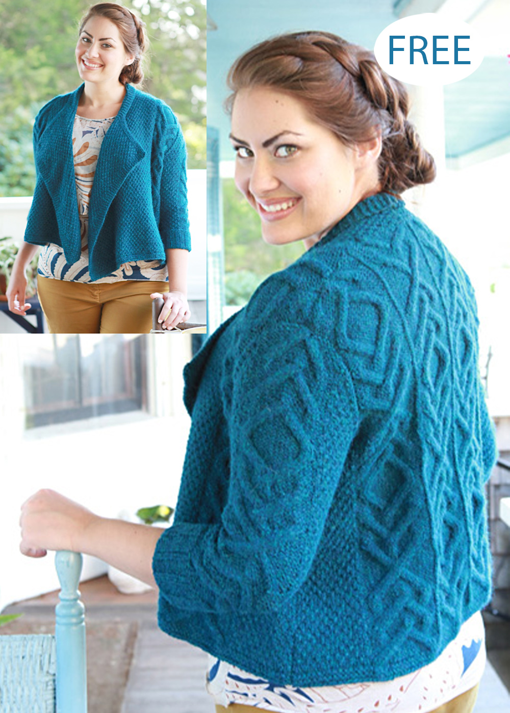 Free Knitting Pattern for Vale Cardigan by Norah Gaughan 