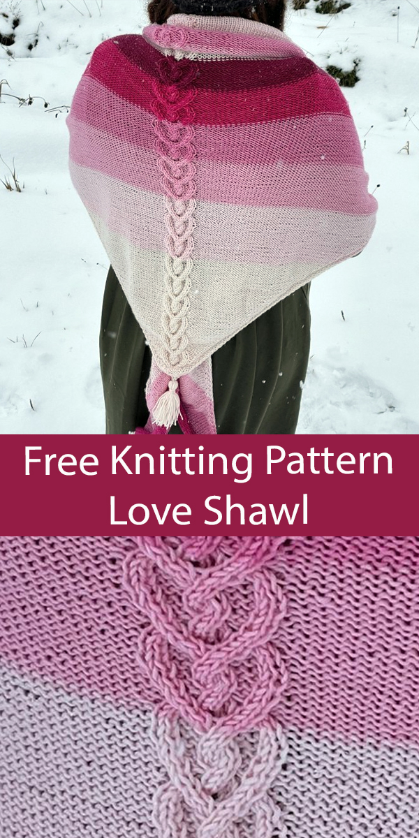 Free Shawl Knitting Pattern Valentine Love Shawl
