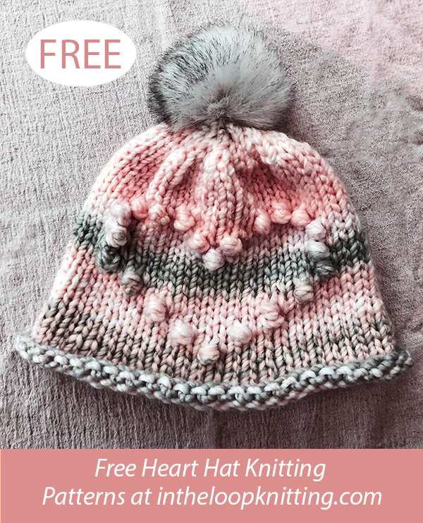Free Valentine's Beanie Knitting Pattern