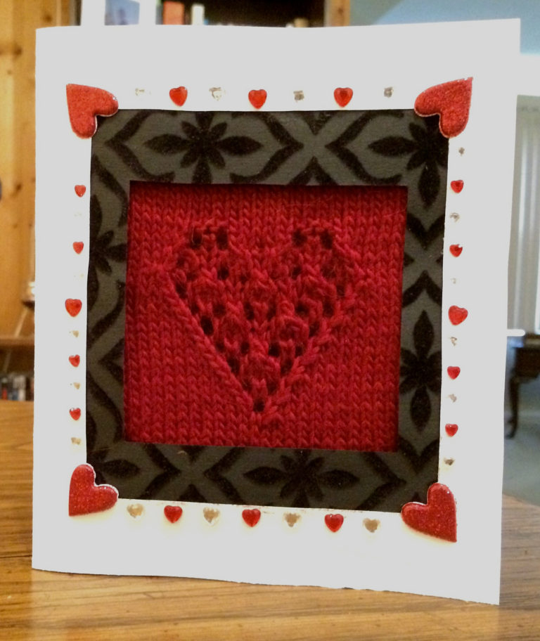 Free Knitting Pattern for Valentines Day Card