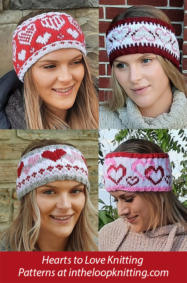 Valentine's Day Headbands Knitting Pattern