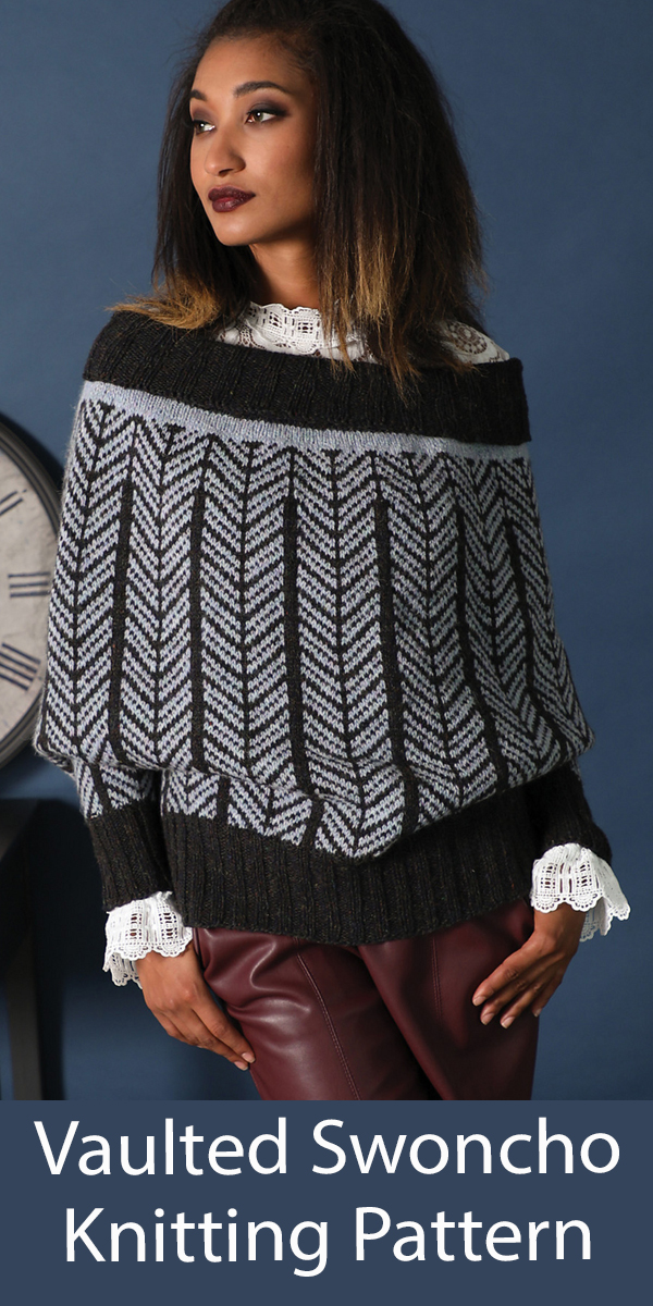Vaulted Swoncho Knitting Pattern Poncho Sweater