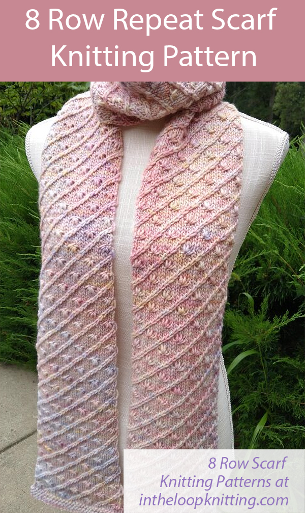 Scarf Knitting Pattern 8 Row Repeat Veela Scarf
