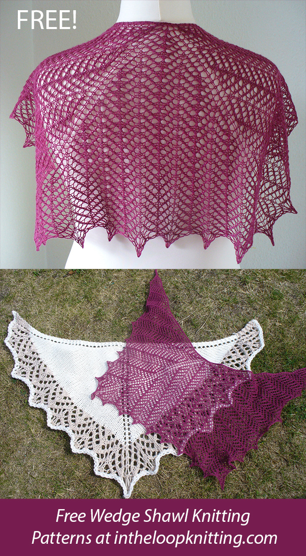 Free Venation Shawls Knitting Pattern