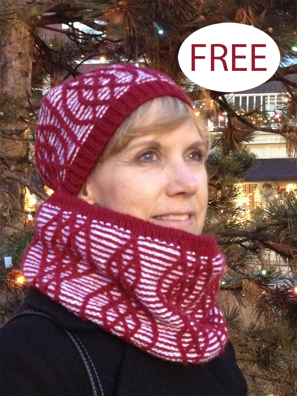 Free Venetian Hat and Cowl Knitting Pattern