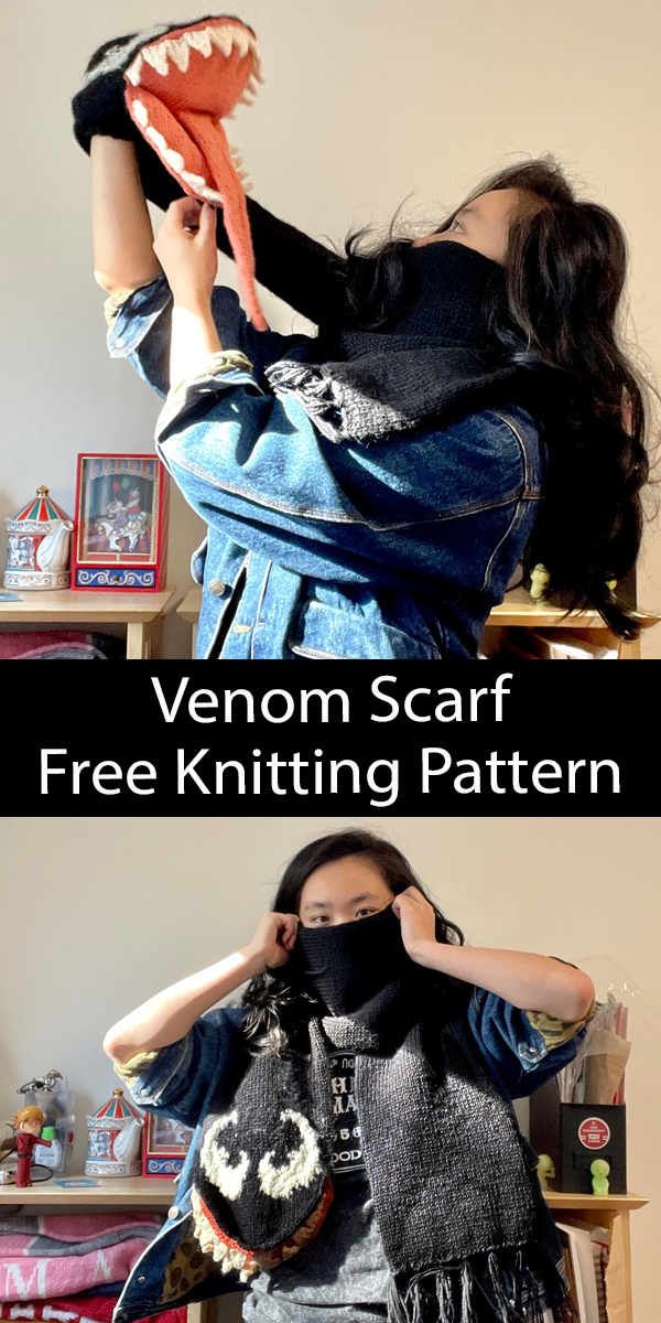 Venom Scarf Free Knitting Pattern