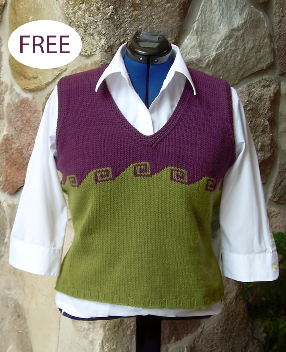 Free Vertigo Slipover Vest Knitting Pattern