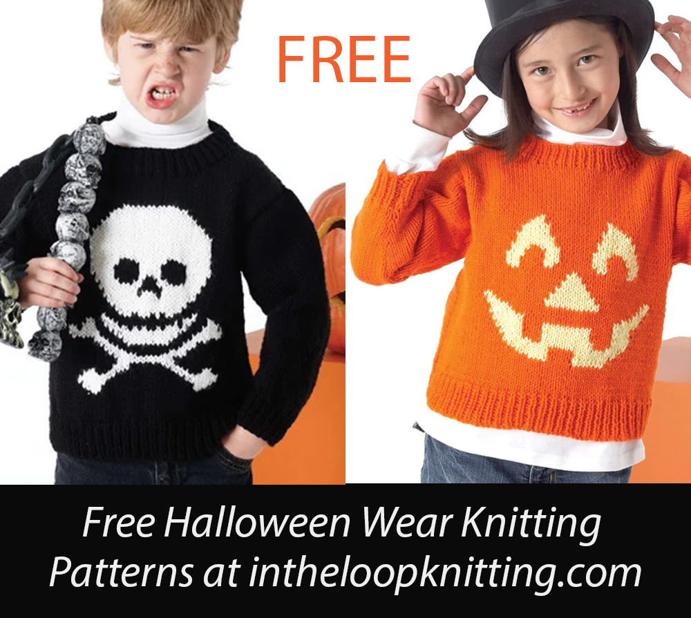 Free Very Scary Halloween Pullovers Knitting Pattern