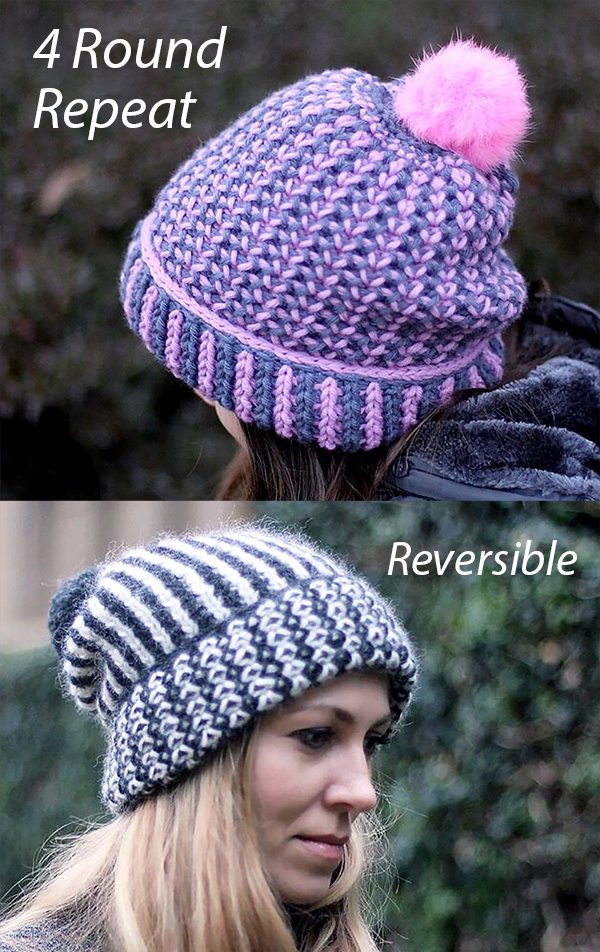 4 Row Hat Knitting Pattern Vice Versa Hat