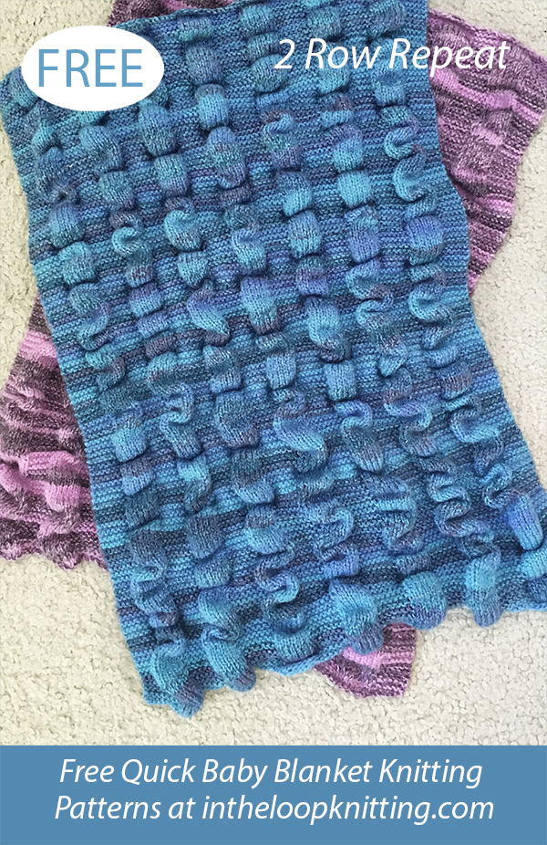 Free Vicki's Wiggly Baby Blanket Knitting Pattern in Bulky Yarn