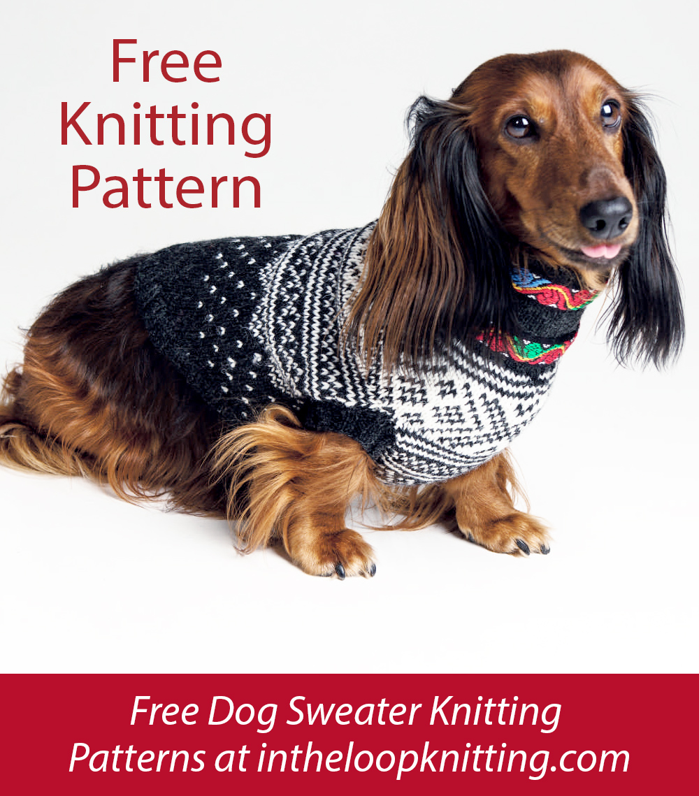 Free Fair Isle Dog Sweater Knitting Pattern