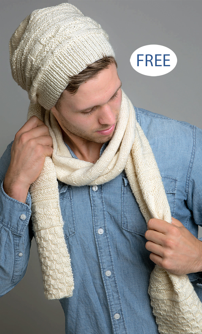 Free Viking Scarf and Hat Set Knitting Pattern