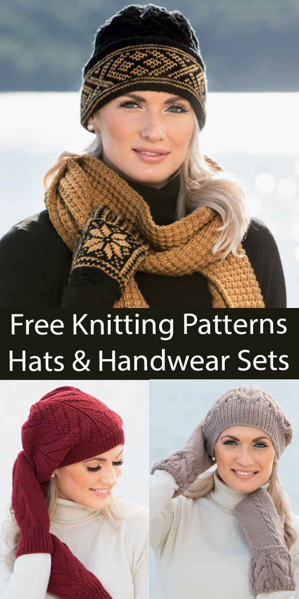 Free Hat Knitting Patterns Matching Mittens Viking Of Norway 1514