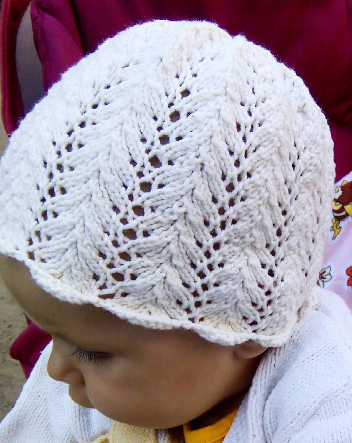 Free Knitting Pattern for Vine Lace Baby Hat