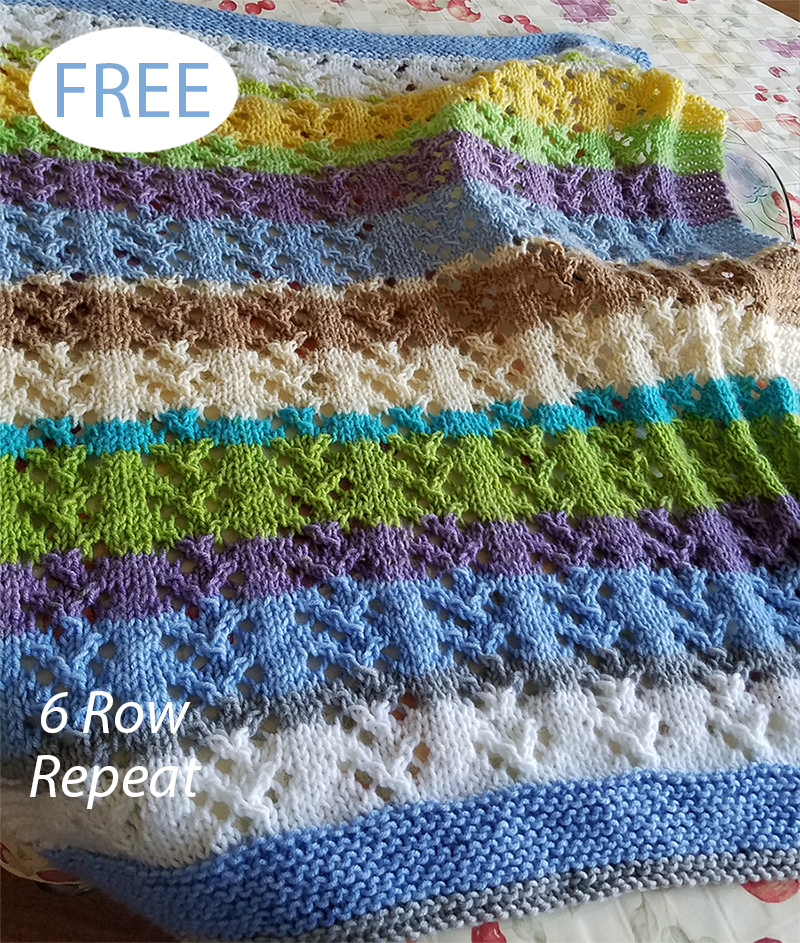 Free Vines Blankie Baby Blanket Knitting Pattern 