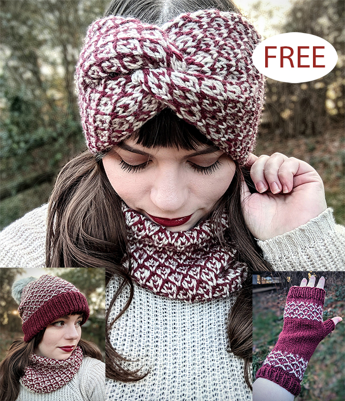 Free Favorite Peppermint Headband Set Knitting Pattern Set