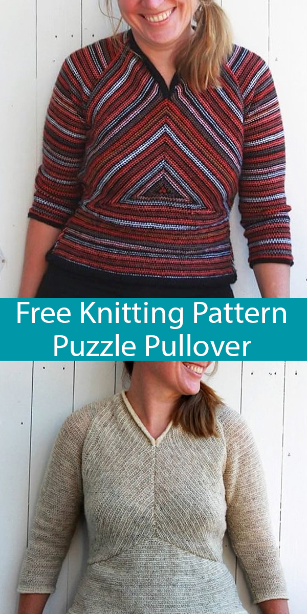 Free Knitting Pattern for Puzzle Pullover Sweater