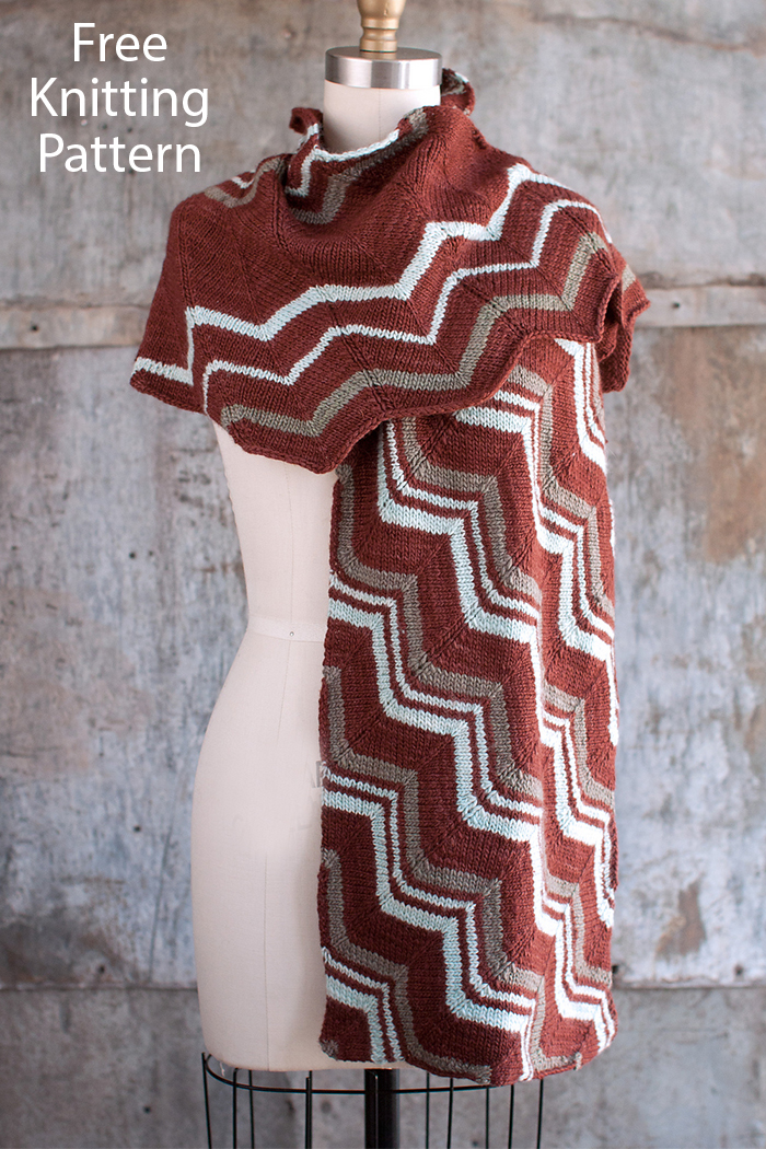 Free Virgule Wrap Knitting Pattern