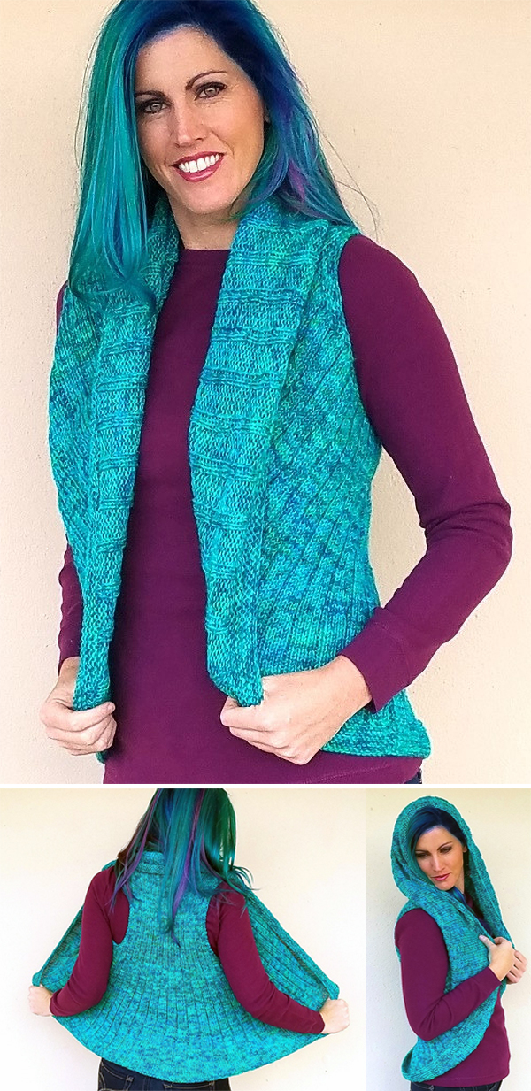 Free Knitting Pattern for Vivado Shrug 