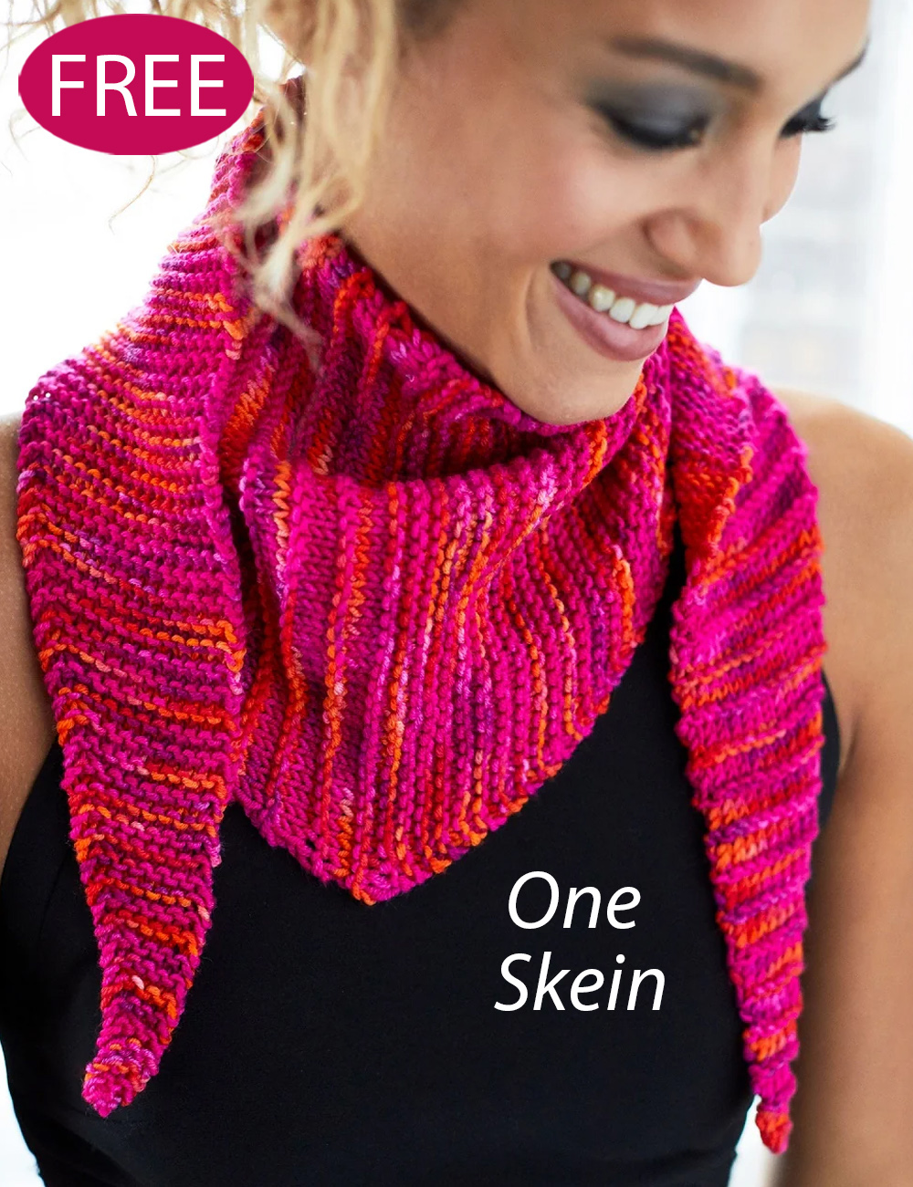 Free One Skein VK Live Scarf Knitting Pattern