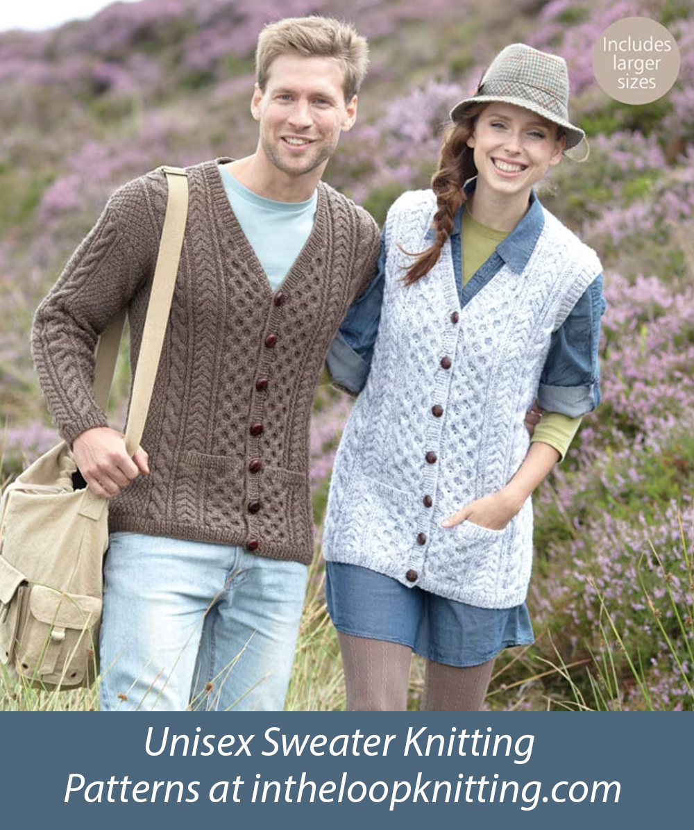 Cable Vest and Cardigan Knitting Patterns