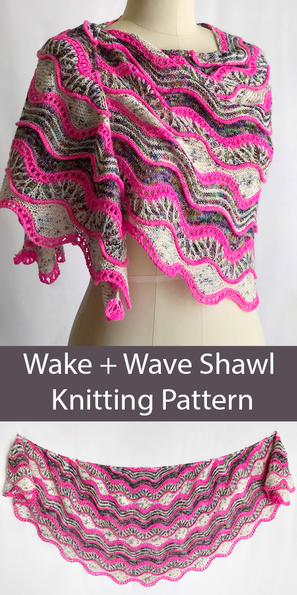Wake + Wave Shawl Knitting Pattern