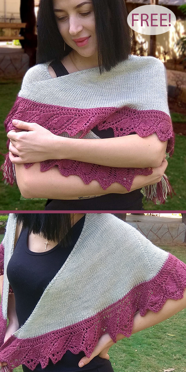 Free Knitting Pattern for The Walk Together Shawl