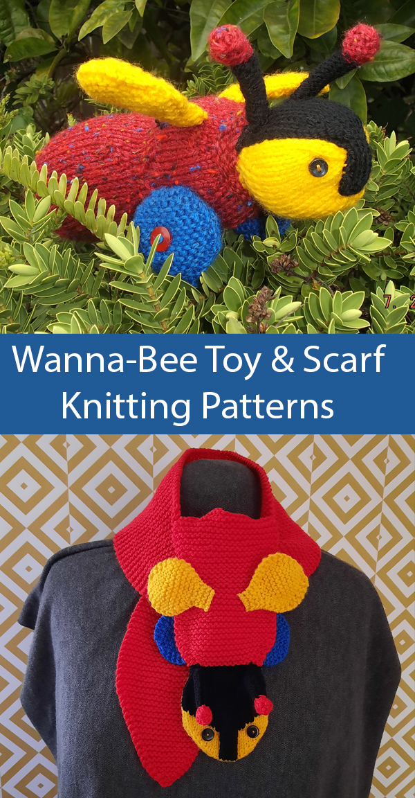 Wanna-Bee Toy and Scarf Knitting Pattern