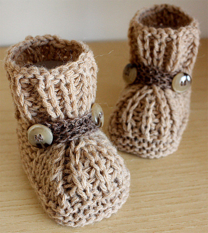 Knitting Pattern for Warm Feet Baby Booties