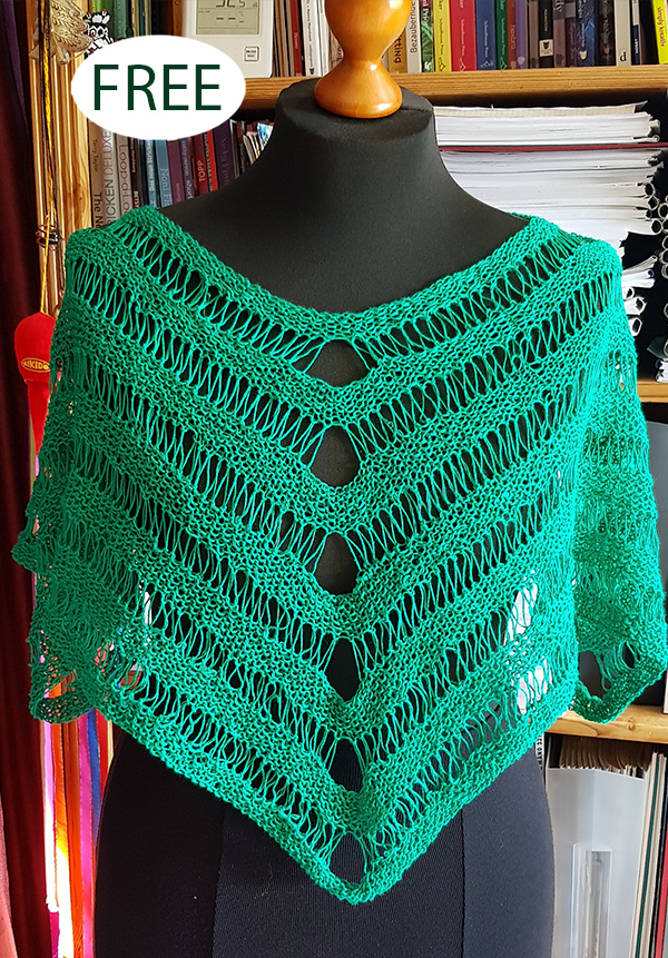 Free Waterfall  Poncho Knitting Pattern