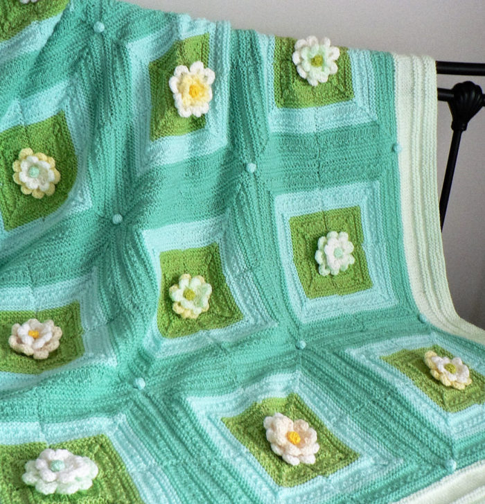 Knitting Pattern for Waterlily Blanket