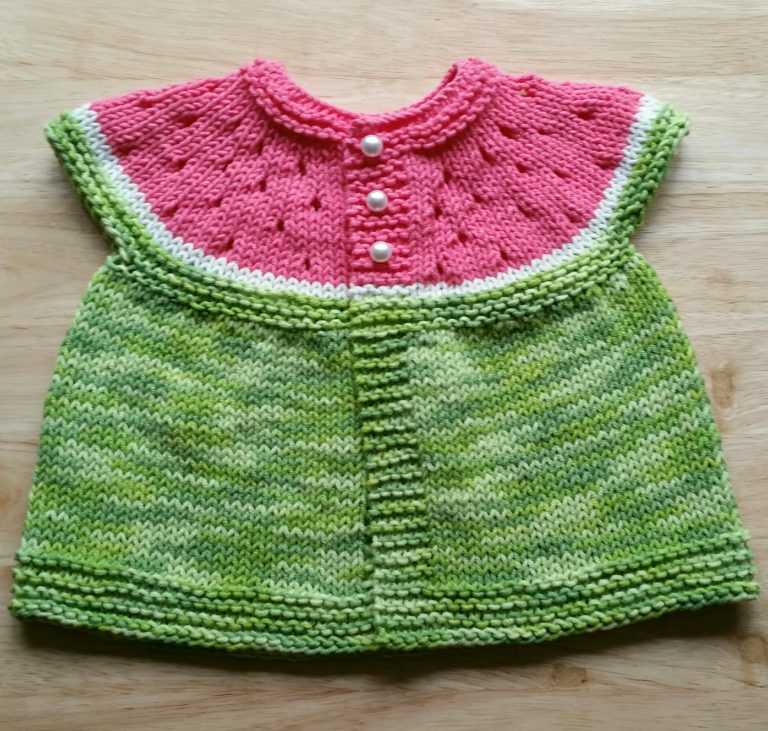 Baby cardigan knitted in one clearance piece