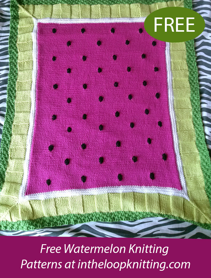 Free Watermelon Baby Blanket Knitting Pattern