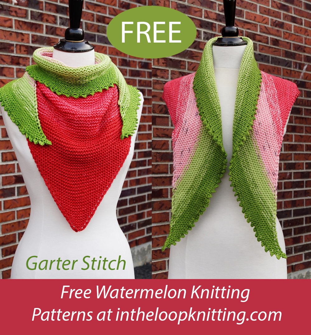 Free Watermelon Slice Shawl Knitting Pattern