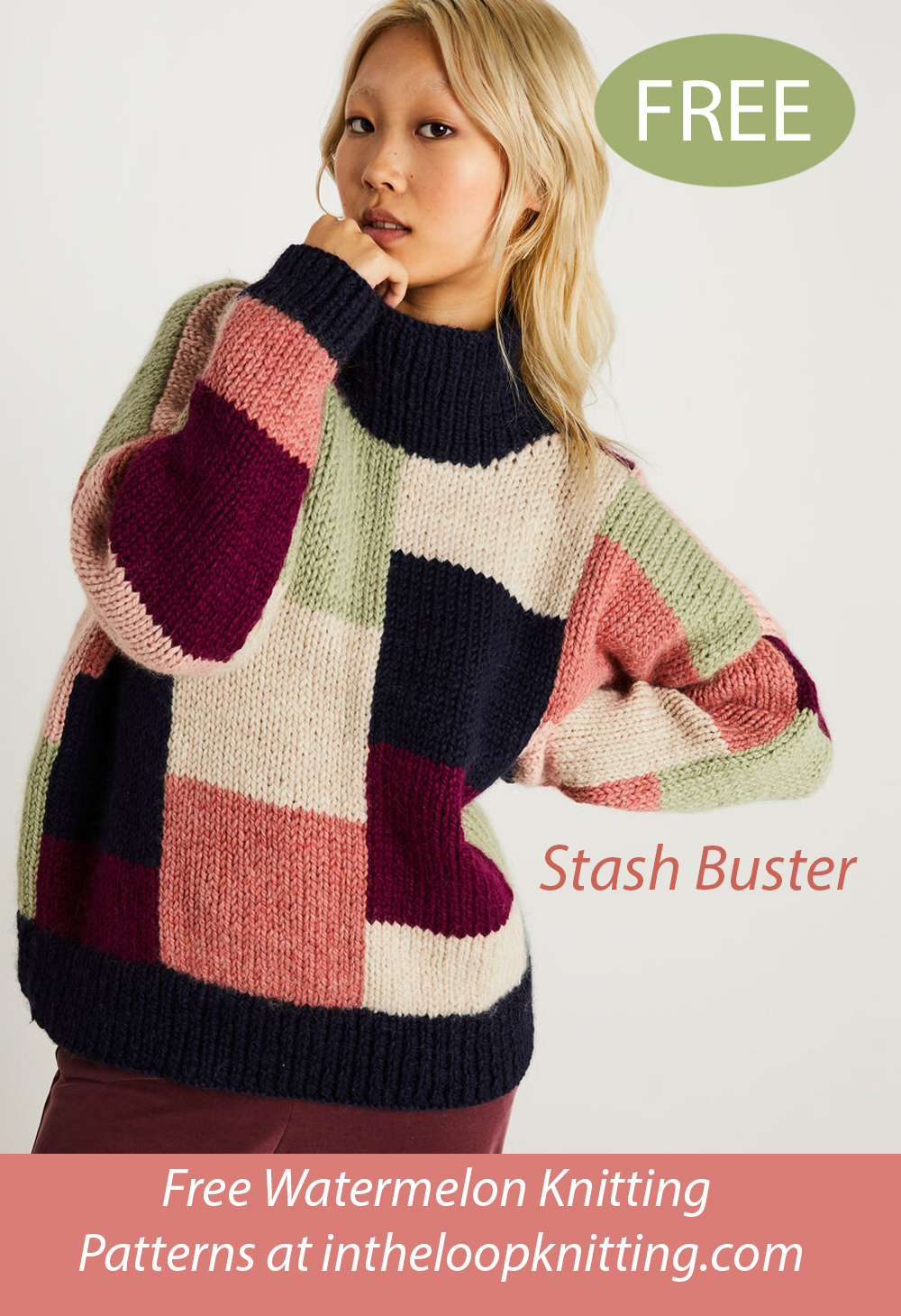 Free Watermelon Sweater Knitting Pattern Stash Buster