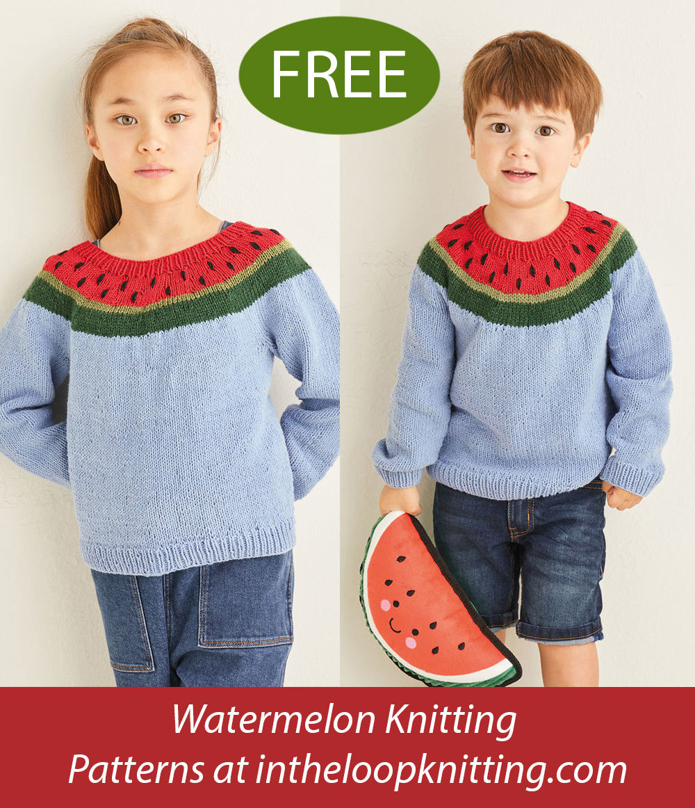 Watermelon Yoke Sweater 2567 Knitting Pattern